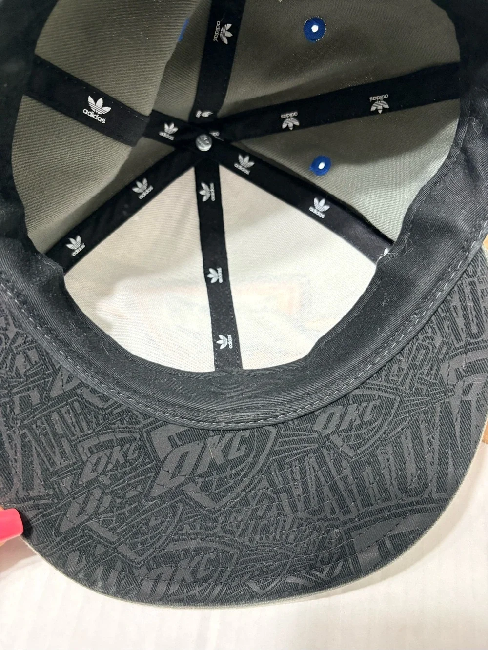 adidas Kids Gray Fitted Cap Hat with Multicolor‎ Basketball OKC Thunder Patch 7